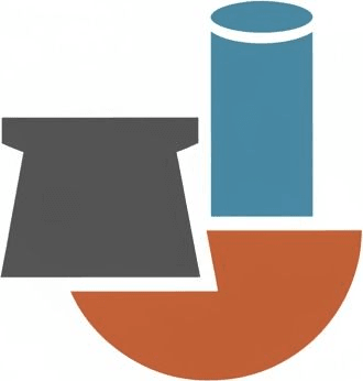 Логотип НовСтройБетон: абстрактный символ для бетонных изделий для колодцев и септиков.